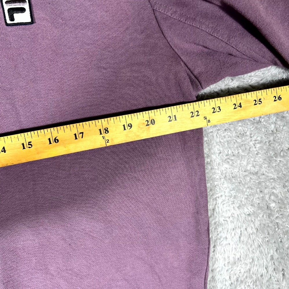 Fila Sweatshirt Mens‎ XL Purple Striped Trim Logo Long Sleeve Crew Neck Pullover - Picture 8 of 9